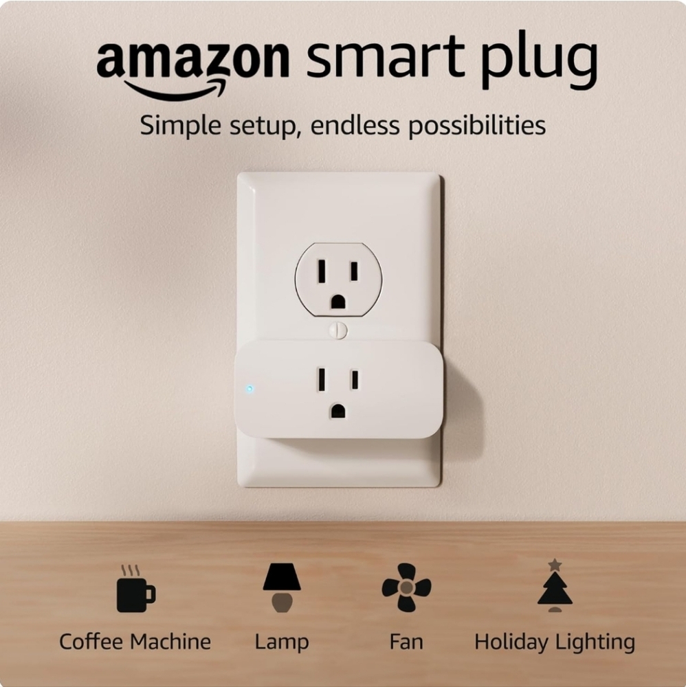 Amazon Smart Plug: External Socket/Outlet Adapter Uses Wi-Fi Bluetooth Alexa NEW